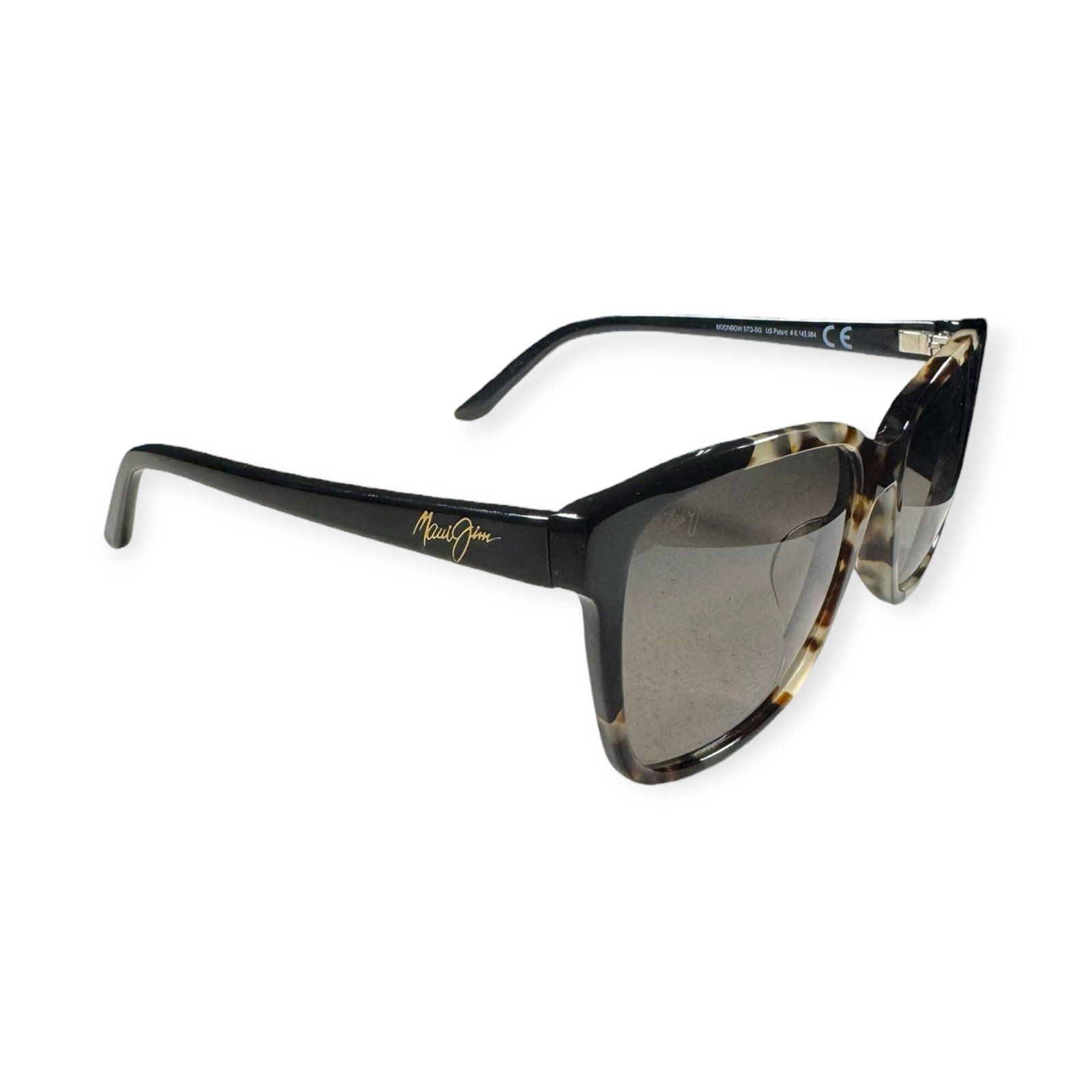 Maui Jim Mj 726 Polarized Sunglasses Moonbow White Tokyo Black Frame W/ Case